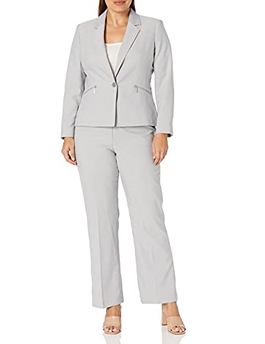 Plus Size Mini-Herringbone Pantsuit